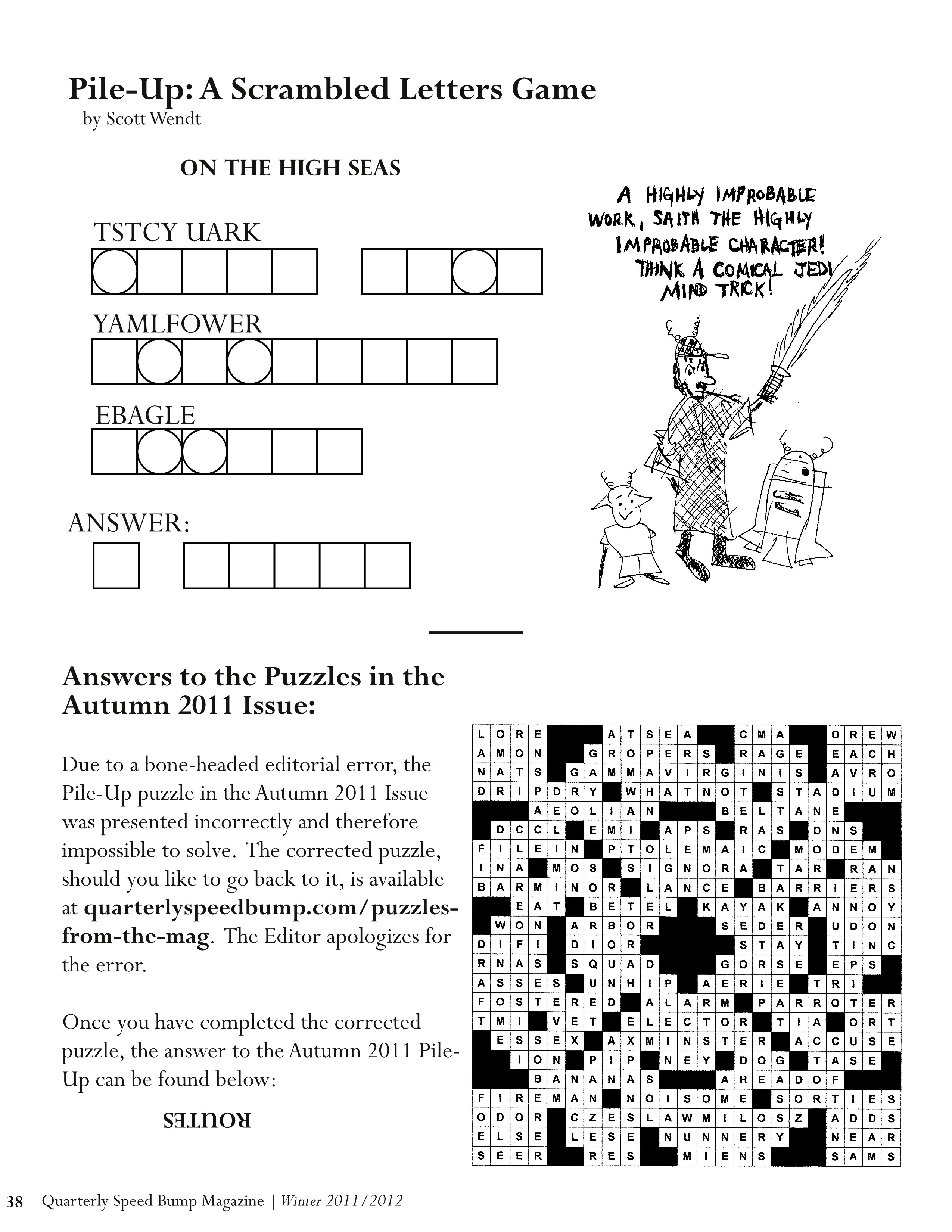 Puzzles from the Mag | Quarterly Speed Bump Magazine